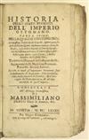 RYCAUT, PAUL, Sir. Historia dello Stato Presente dell''Imperio Ottomano. 2 parts in one volume. 1682-81